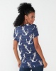 Queenspark Deborah Anchor T-Shirt Navy Photo
