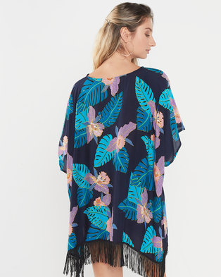 Photo of Joy Collectables Tropical Top With Fringe Blue