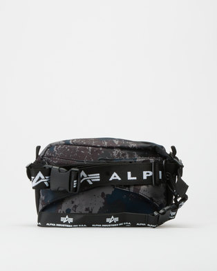 Photo of Alpha Industries Splash Camo Slate Crossbody Bag Grey