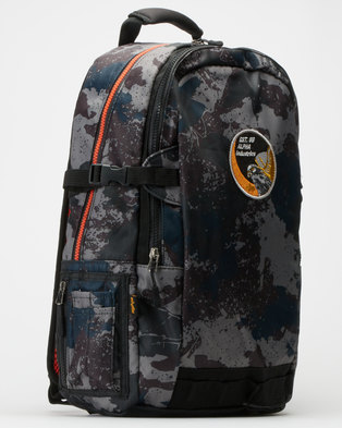 Photo of Alpha Industries Splash Camo Slate Backpack Grey/Orange