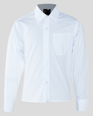 Photo of Schoolwear SA Boys 2 Pack School Long Sleeve Shirt White