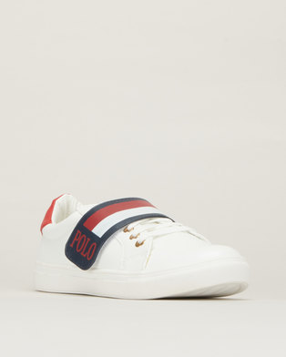 Photo of Polo Emma Monogram Trim Sneakers White
