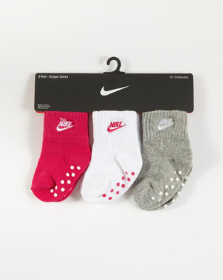 Photo of Nike Rush 3PK Grip Quarter Socks Pink