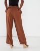 Utopia Tan Straight-leg Pant With Buttons Photo