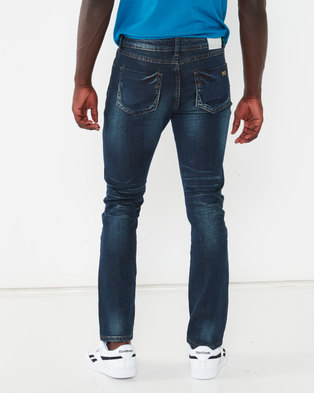 Photo of K-Star 7 Cane Stretch Skinny Denim Jeans Dark Indigo