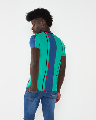 Photo of K-Star 7 Fredo Vertical Stripe T-shirt Green