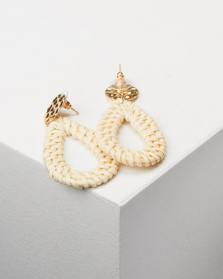Photo of Lily Rose Lily & Rose Natural Woven Drop Earrings Neutrals