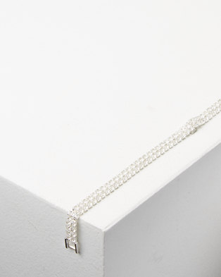 Photo of Adoria Diamante Encrusted Bracelet Silver