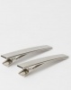Lily Rose Lily & Rose 2 Pack Brushed Hair Clips Silver Photo
