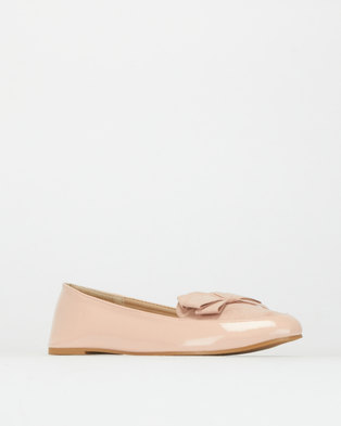 Photo of Legit S19 Contrast Fabric Loafers with Bow Blush