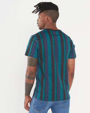 Photo of Beaver Canoe Swagga Stripe Luxe Print With Embroidery Teal