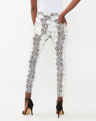 Photo of cathnic By Queenspark cath.nic By Queenspark Snake Print Woven Trousers Grey