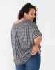 Utopia Plus Viscose Batwing Top Black/White Photo