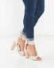Madison Jaylee Bow Detail Block Heels Natural Photo