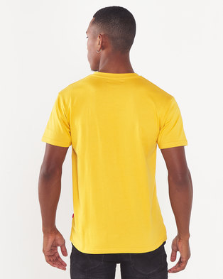 Photo of Cutty Cable Crew Neck T-shirt Mustard