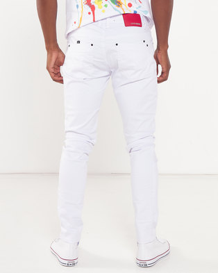 Photo of Cutty Slash Skinny Jeans White