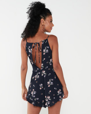 Photo of Utopia Floral Playsuit Black