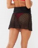 Sissy Boy Crochet Lace Skirt with Microfiber Waistband Black Photo