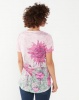 Queenspark Lily Pond Short Sleeve Knit Top Pink Photo