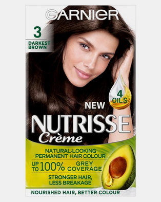 Photo of Garnier Nutrisse Creme Permanent Hair Dye Darkest Brown 3