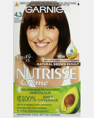 Photo of Garnier Nutrisse Creme Permanent Hair Dye Dark Golden Brown 4.3