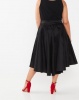 Queenspark Plus Collection Stretch Taffeta Woven Skirt Black Photo