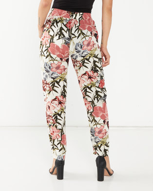 Photo of Miss Cassidy By Queenspark Floral Printed Woven Trousers Pink