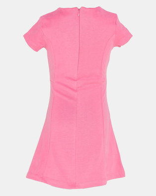 Photo of Polo Girls Tiana Short Sleeve Paneled Dress Pink