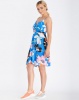 Contempo Floral Fit And Flare Dress Blue Photo