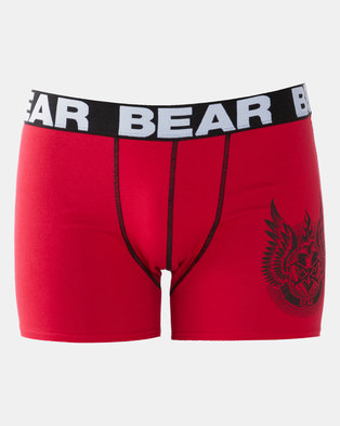 Photo of Bear 2Pk Wings and Heart Print Bodyshorts Black/Red
