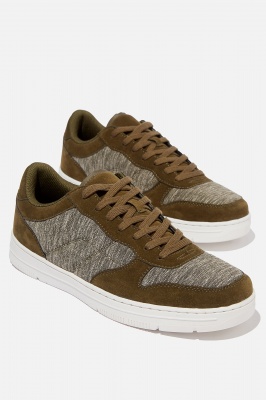 Photo of Cotton On - Hayward Clean Sneaker - Khaki/khaki marle/white