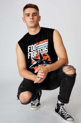 Photo of Factorie - License Tank - Black/foo fighters