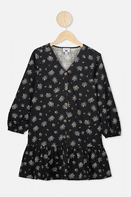 Photo of Free by Cotton On - Leila Long Sleeve Dress - Phantom/posey floral