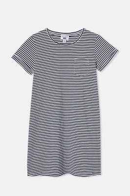 Photo of Free by Cotton On - Toni Tshirt Sleeve Dress - Indian ink/white stripe