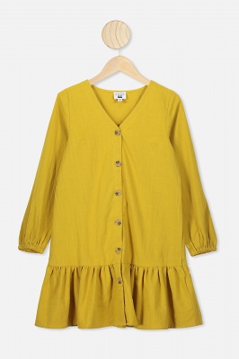 Photo of Free by Cotton On - Leila Long Sleeve Dress - Keen as mustard