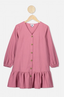 Photo of Free by Cotton On - Leila Long Sleeve Dress - Very berry
