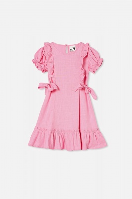 Photo of Cotton On Kids - Beattie Short Sleeve Dress - Pink punch