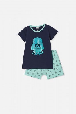 Photo of Cotton On Kids - Hudson Short Sleeve Pyjama Set - Mint breeze star wars