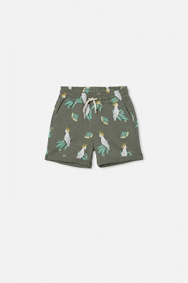 Photo of Cotton On Kids - Henry Slouch Short 60/40 - Swag green/cockatoo gumnuts