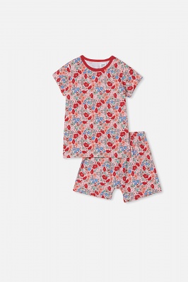Photo of Cotton On Kids - Harpa Short Sleeve Pyjama Set - Liberty floral pink quartz