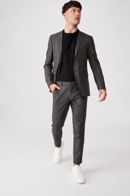 Photo of Cotton On Men - Slim Stretch Suit Pant - Charcoal