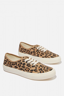 Photo of Rubi - Jamie Lace Up Plimsoll - Leopard