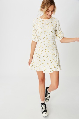 Photo of Cotton On Women - Woven Lucie 3/4 Mini Dress - Heidi ditsy white