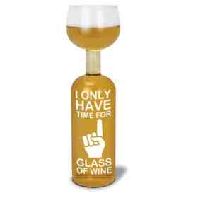 Photo of NA Wine Bottle Glass â€“ One Glass of Wine