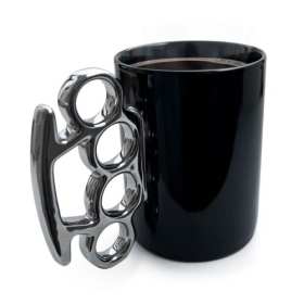 Photo of Anchorman Knuckle Duster Mug – Black &#038; Silver