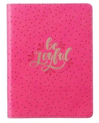 Photo of Christian Art Gifts Inc Be Joyful Bright Pink Handy-size Journal