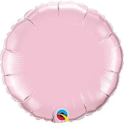 Photo of Qualatex Plain Pearl Pink Round Foil Balloon