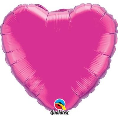 Photo of Qualatex Plain Magenta Heart-Shape Foil Balloon