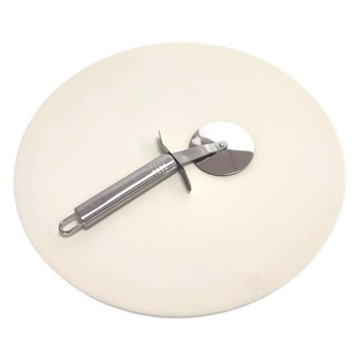 Photo of Lifespace Pizza Grilling Stone with Stainless Steel Cutter
