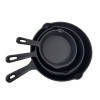 Lifespace Quality 3 Piece Matt Black Cast Iron Skillet Pan Set Photo